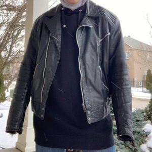 VINTAGE MEN'S 100% GENUINE LEATHER JACKET!